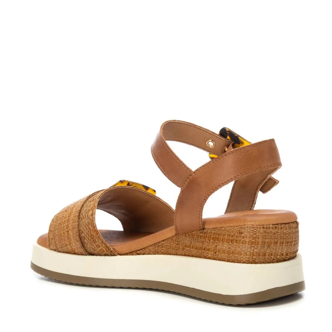 Carmela Leather Women's Wedeg Sandals By XTI