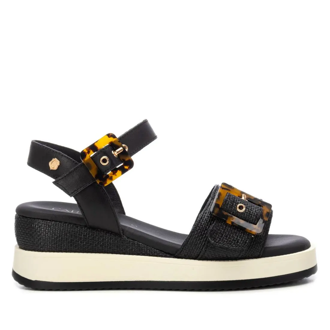 Carmela Leather Women's Wedeg Sandals By XTI
