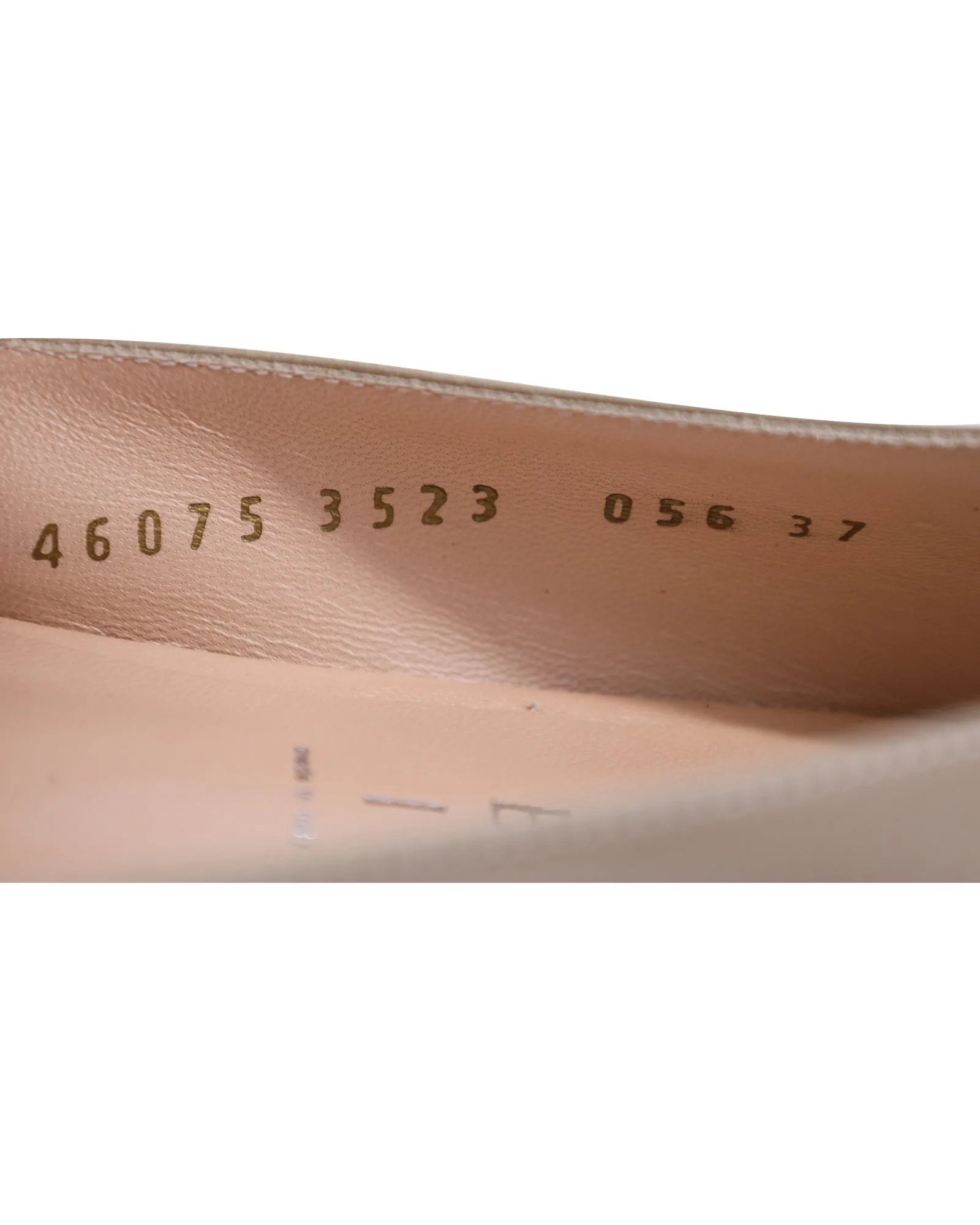 Casadei Cap Toe Ballet Flats in Nude Leather
