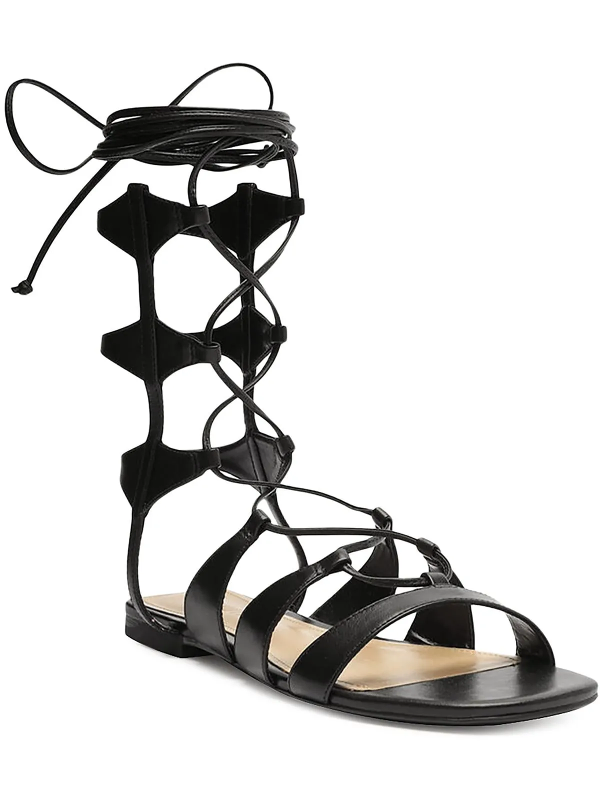 Cassia Flat Womens Caged Gladiator Casual Gladiator Sandals