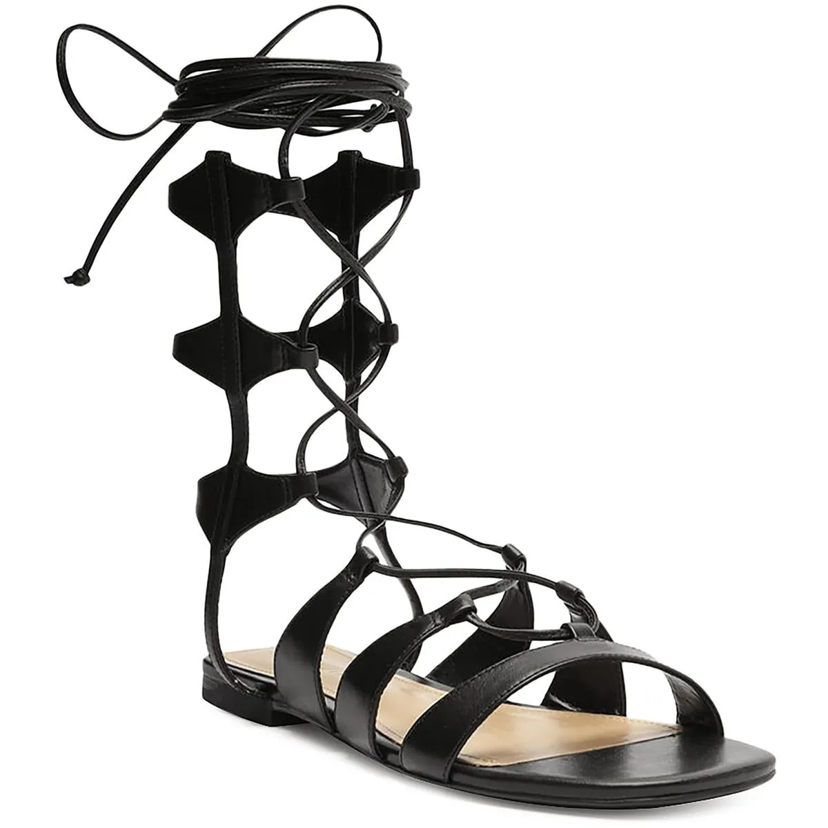 Cassia Flat Womens Caged Gladiator Casual Gladiator Sandals