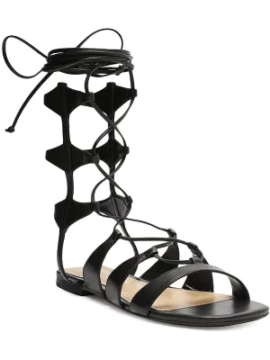 Cassia Flat Womens Caged Gladiator Casual Gladiator Sandals