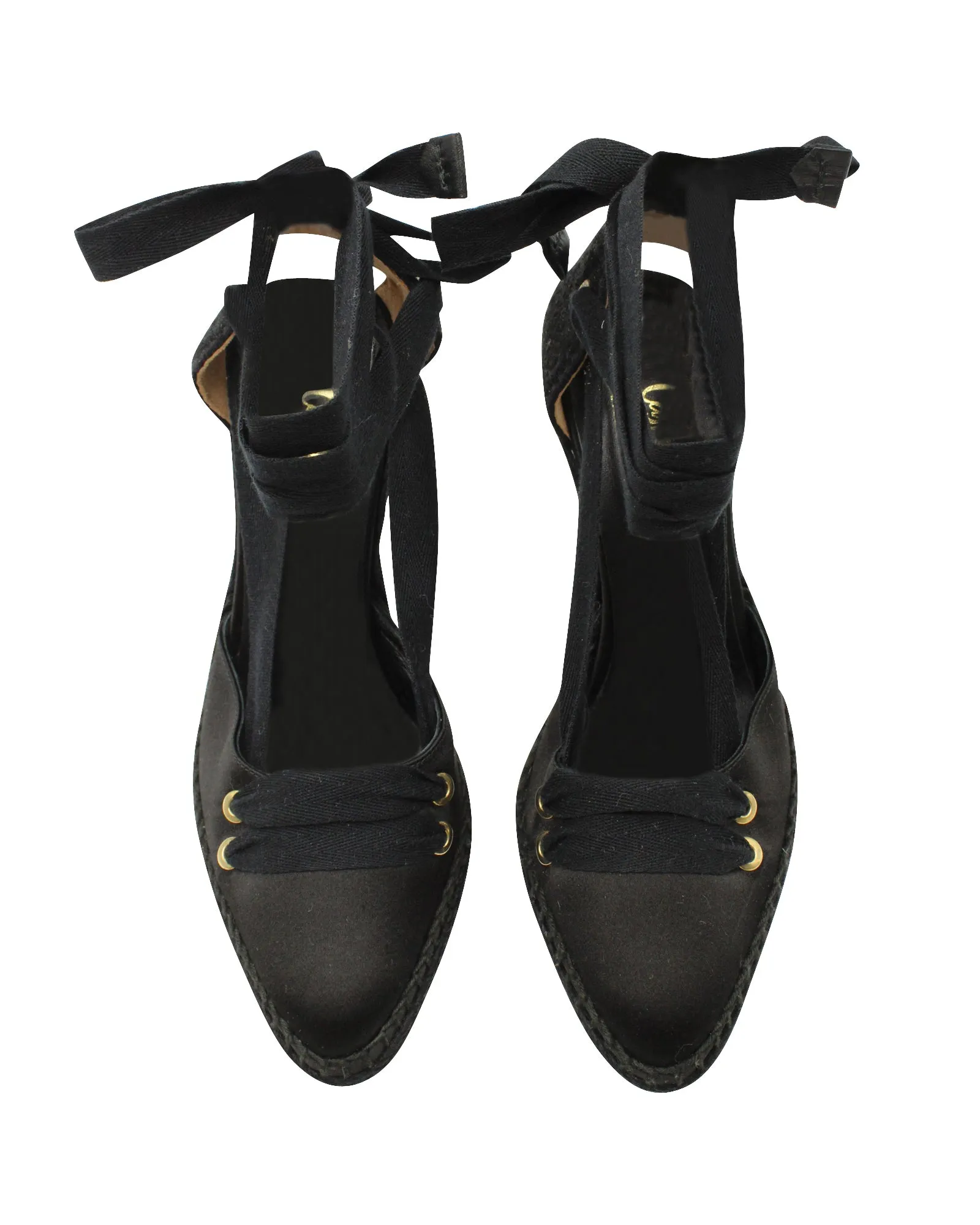Castaer by Manolo Blahnik Pumps in Black Satin