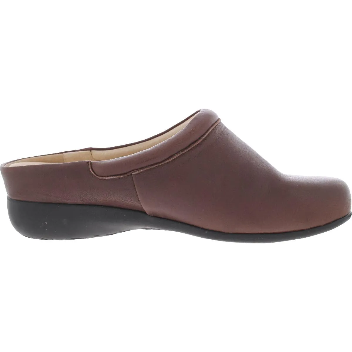Catalina Womens Leather Slip On Clogs