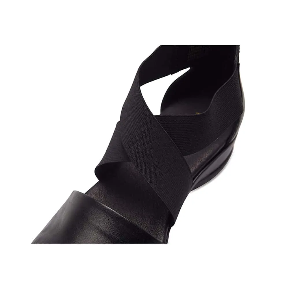 Charity Sandal in Black Leather