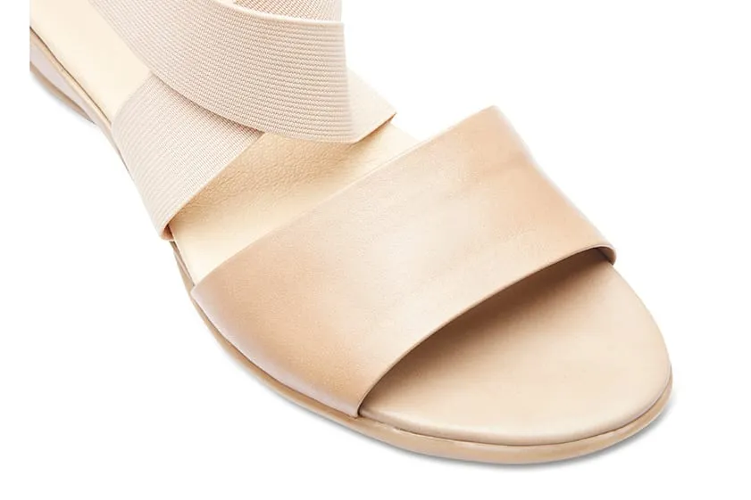 Charity Sandal in Neutral Leather