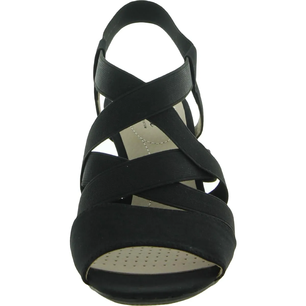 Charlotte Womens Slip on Ankle Strap Heels