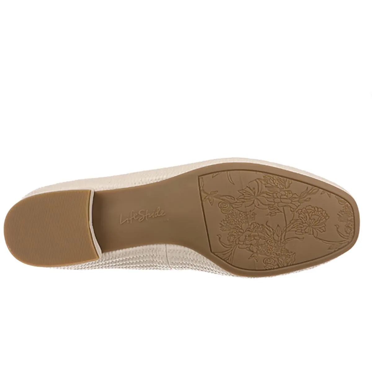Cheers Woven Womens Textured Faux Leather Ballet Flats