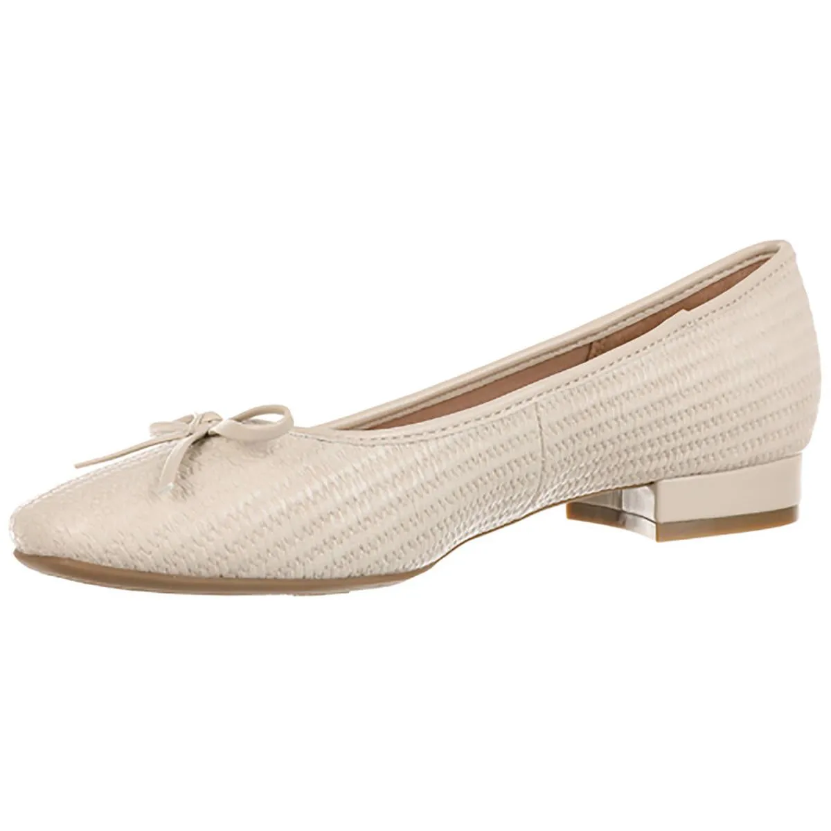 Cheers Woven Womens Textured Faux Leather Ballet Flats