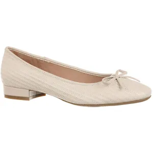 Cheers Woven Womens Textured Faux Leather Ballet Flats