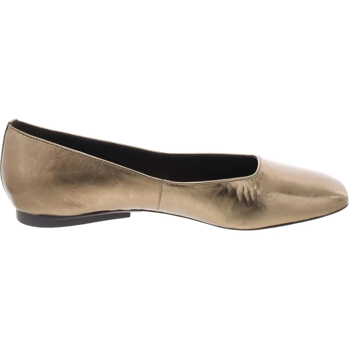 Chelsea Womens Leather Square Toe Ballet Flats