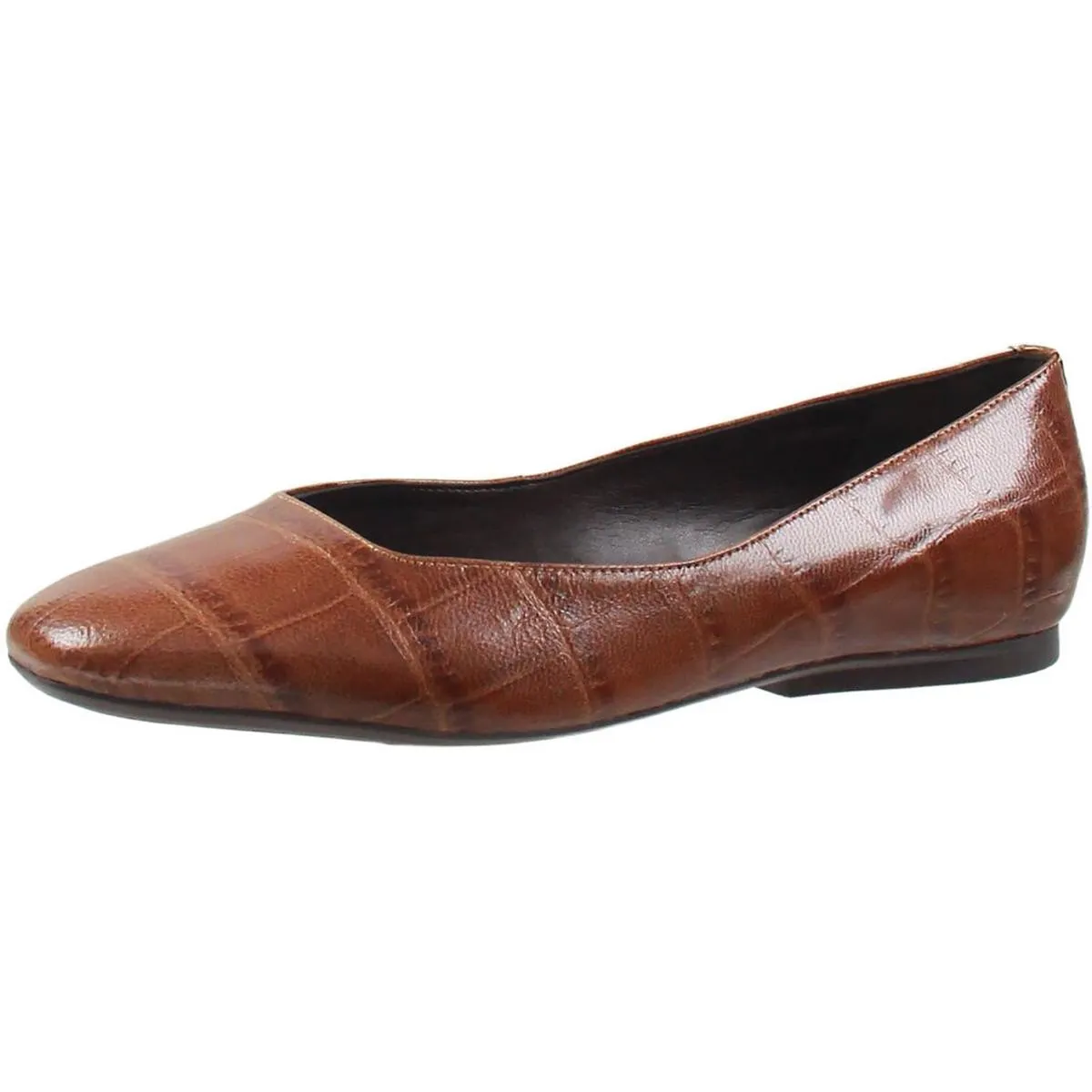 Chelsea Womens Leather Square Toe Ballet Flats
