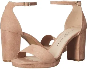 Chinese Laundry Teri Sandals Women US 10 Dark Nude Ankle Strap Block Heel KHD418