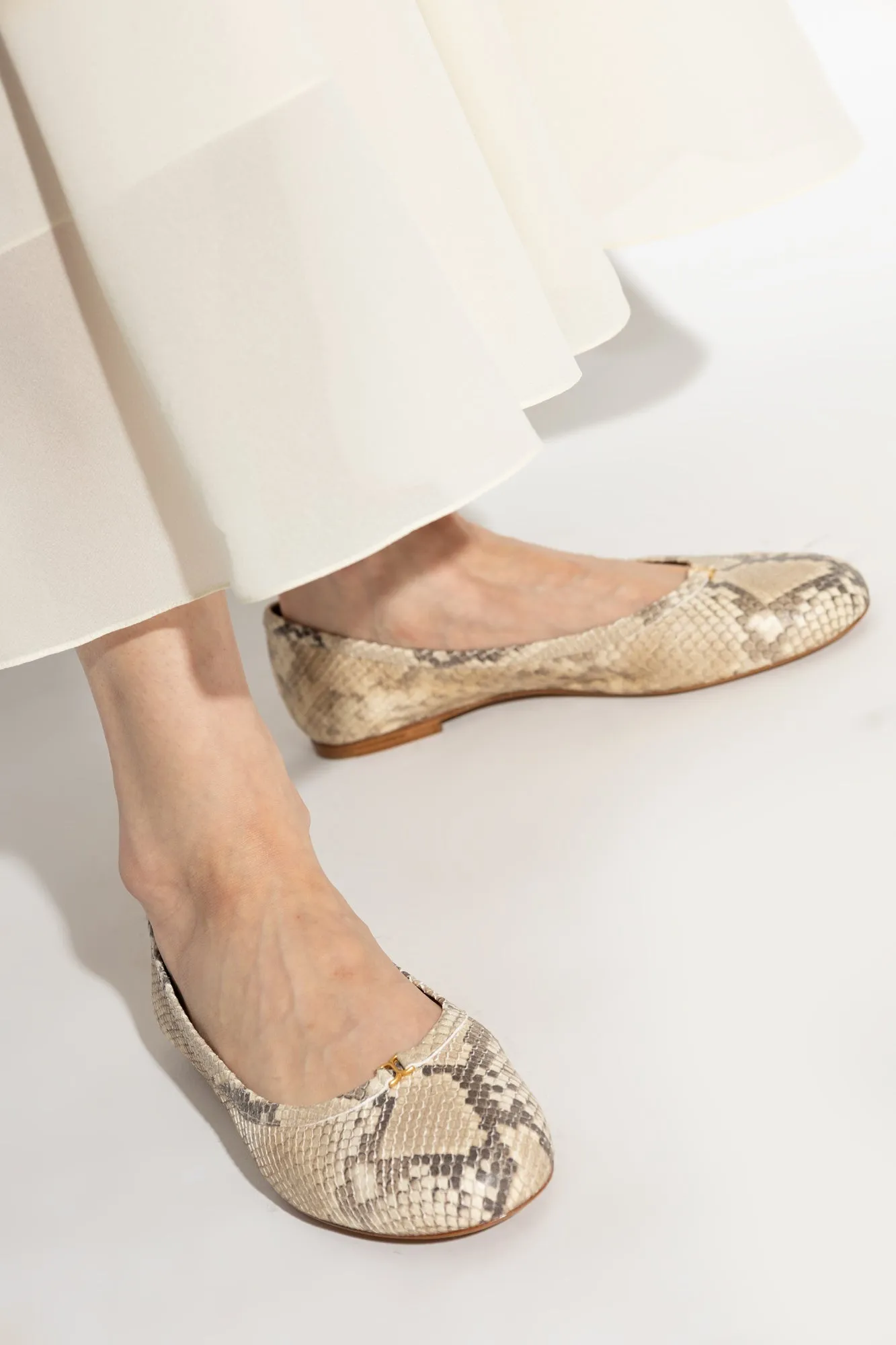 Chloe Leather Ballet Flats 'marcie'