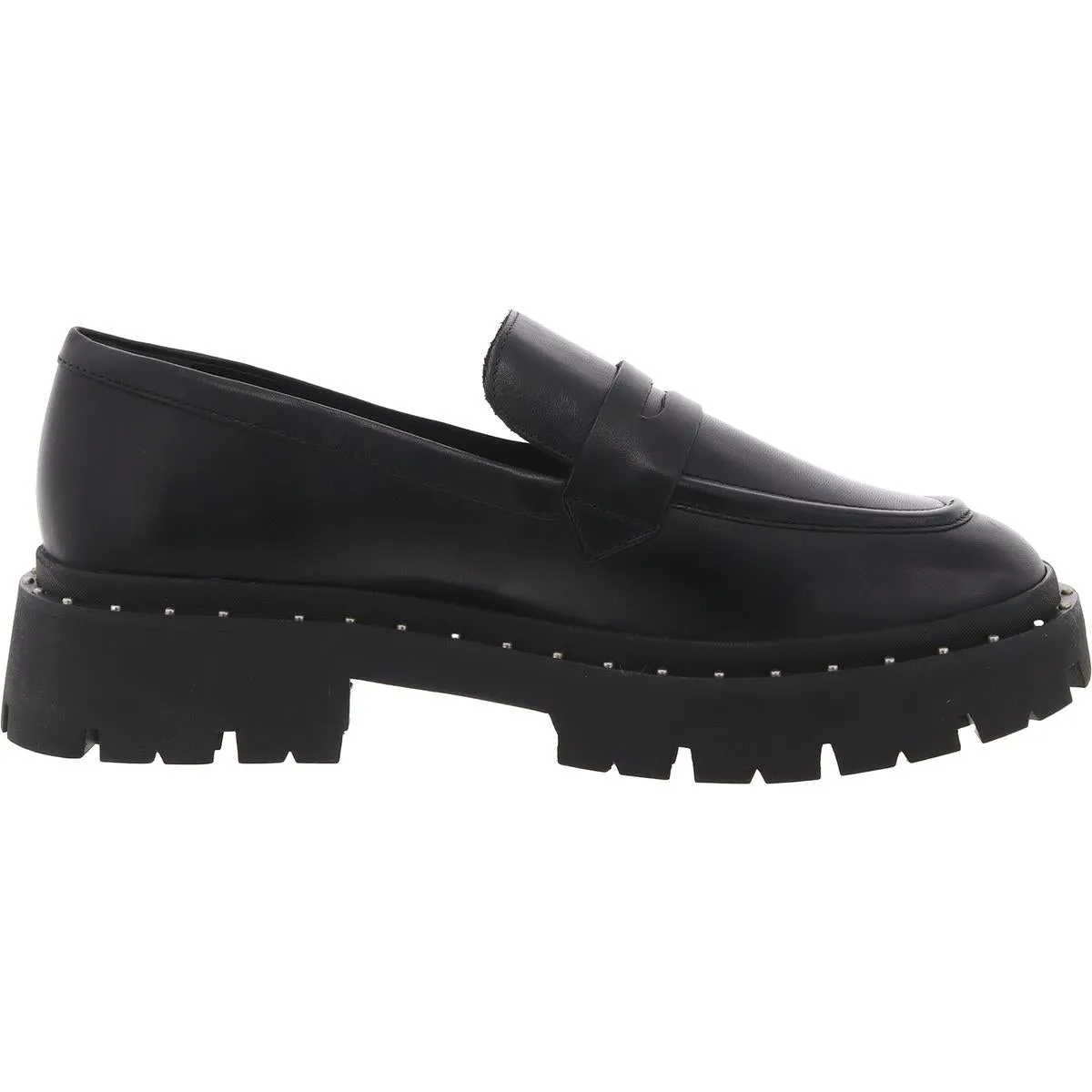 Christie Studs Womens Studded Leather Loafers