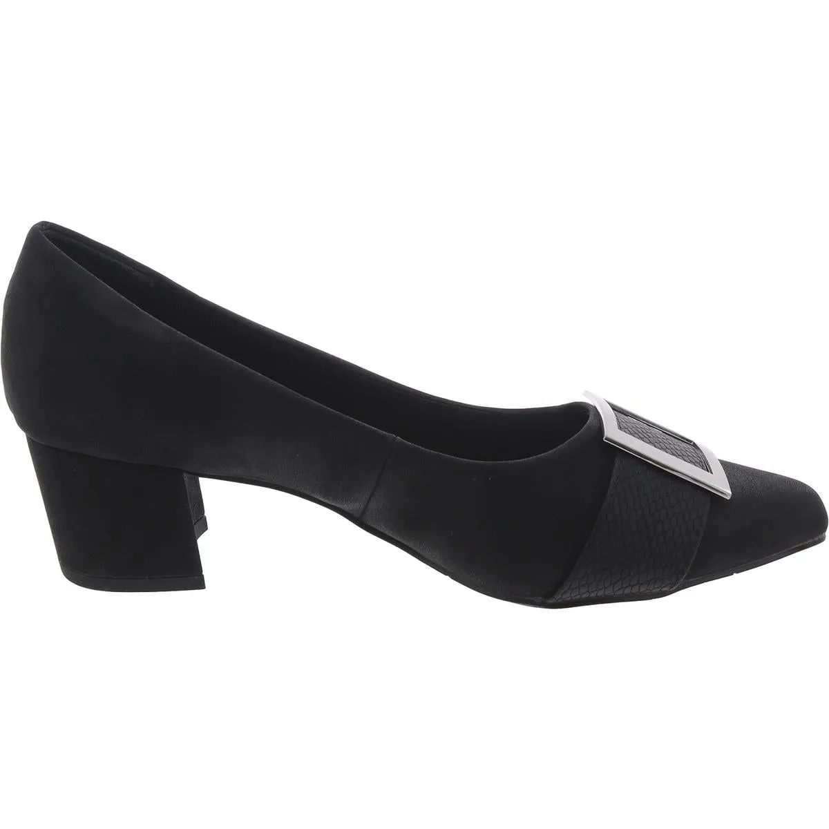 CIDER Womens Faux Leather Slip On Block Heels