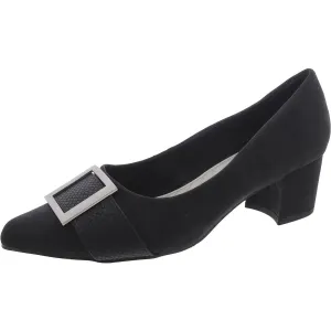 CIDER Womens Faux Leather Slip On Block Heels