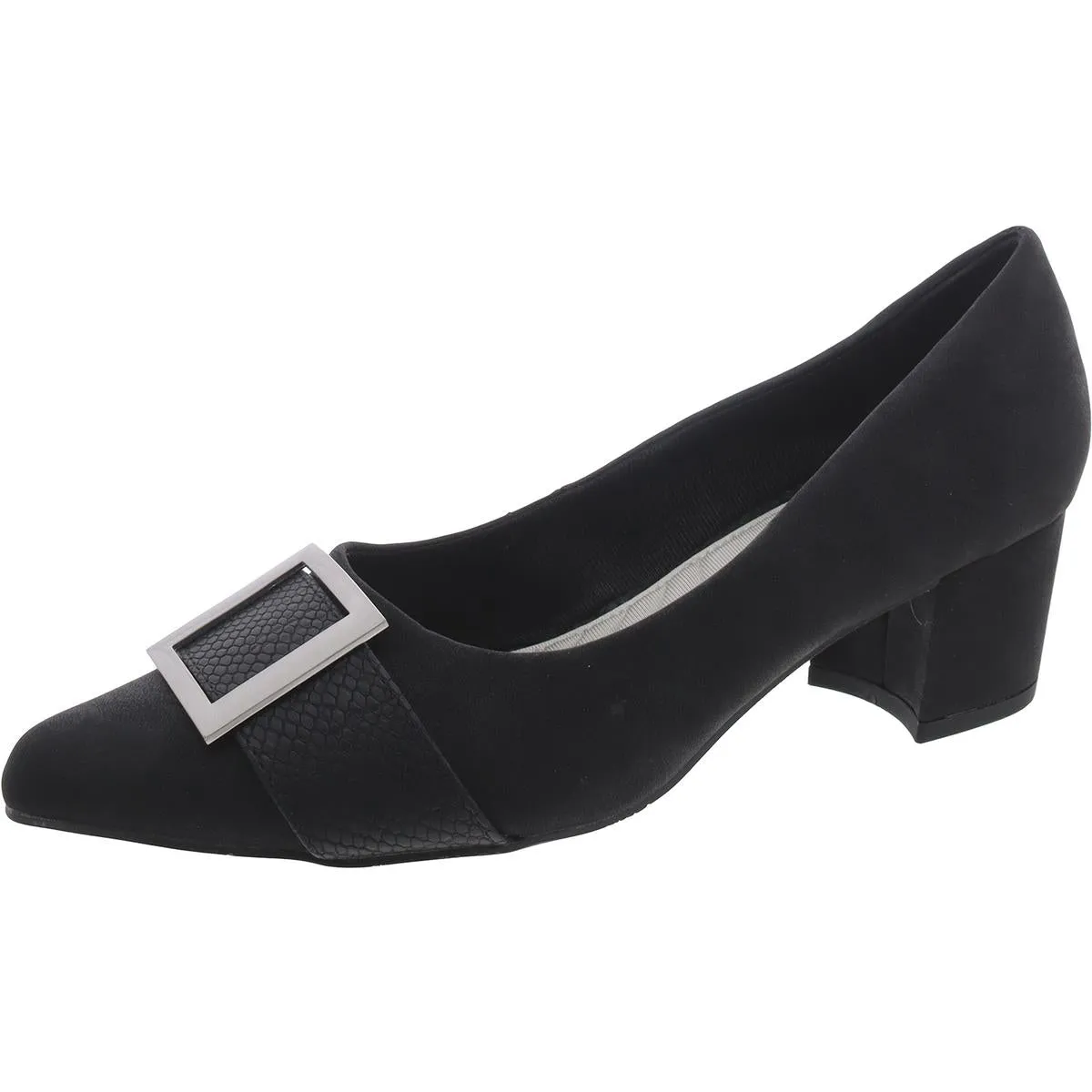 CIDER Womens Faux Leather Slip On Block Heels