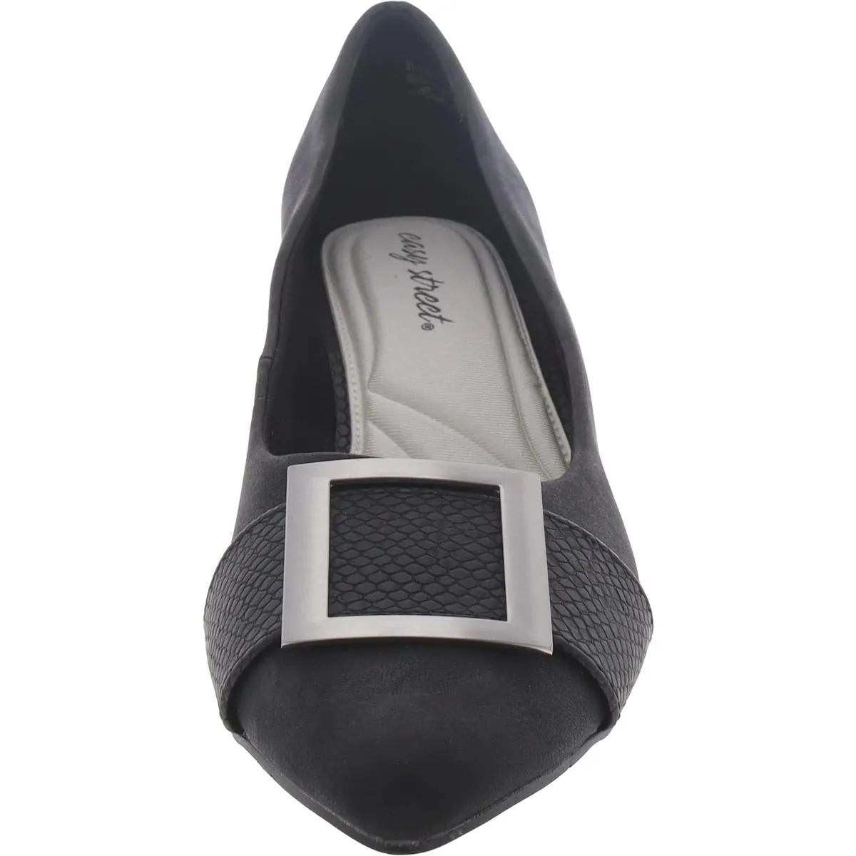CIDER Womens Faux Leather Slip On Block Heels