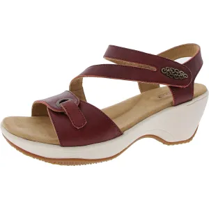 Cindy Womens Adjustable Leather Slingback Sandals