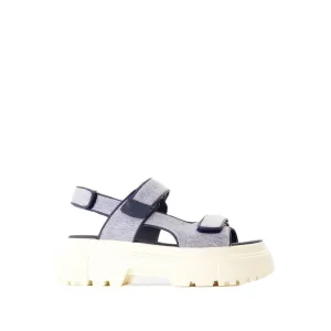 Cinturino Sandals - Cotton - Blue