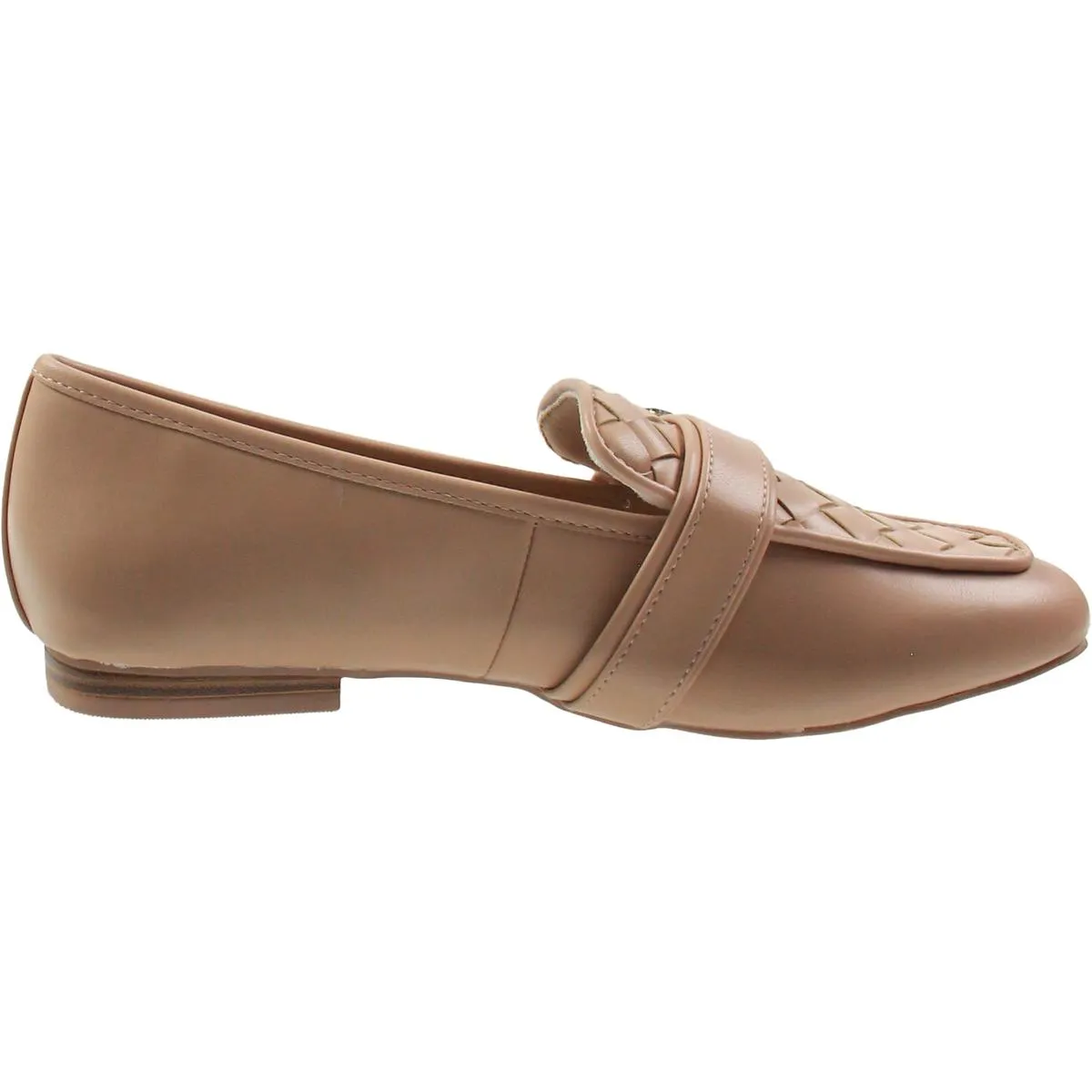 Cirana Womens Woven Faux Leather Loafers
