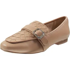 Cirana Womens Woven Faux Leather Loafers