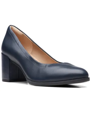 Clarks Freva55 Court Leather Flat