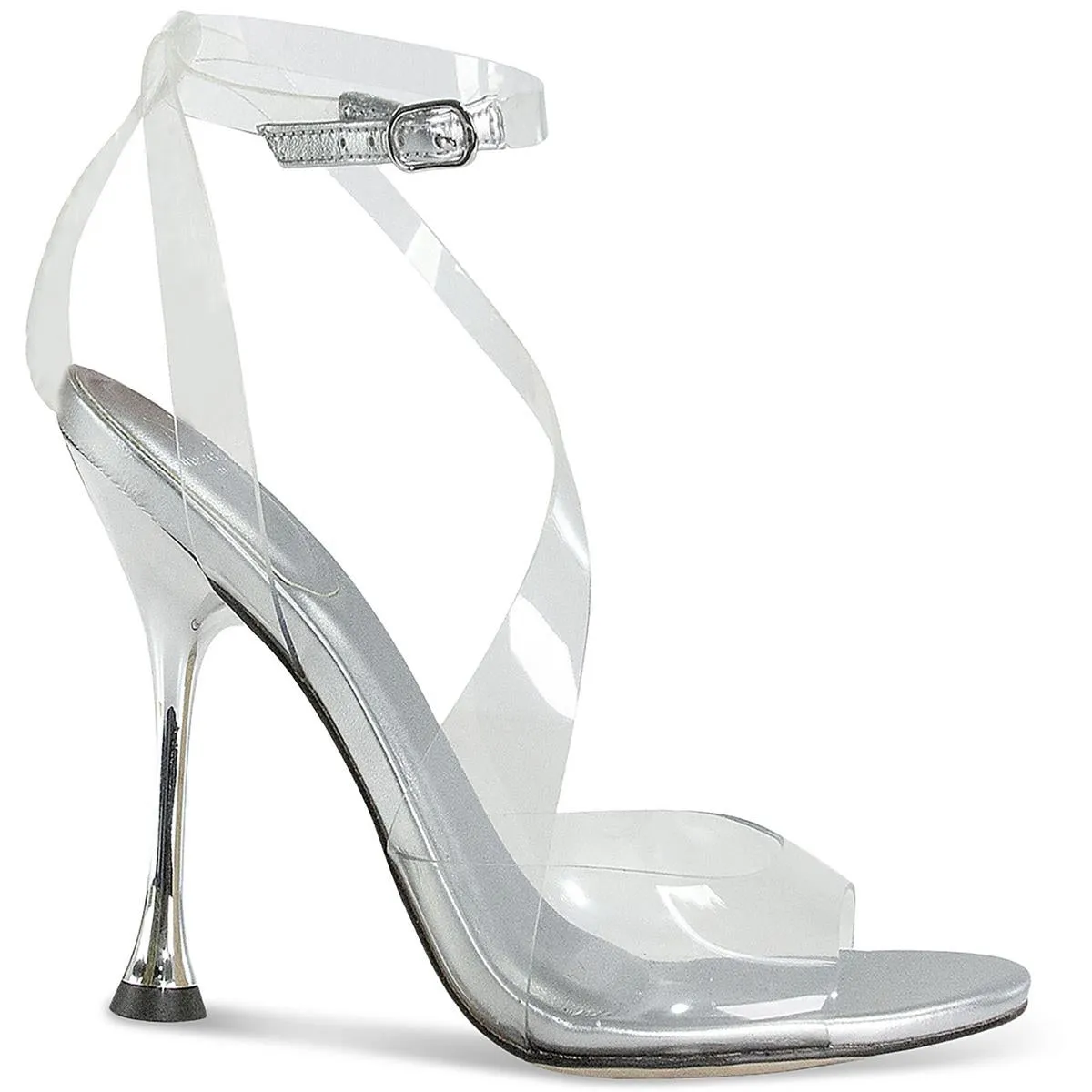 CLAUDIE Womens Round toe Heels Ankle Strap