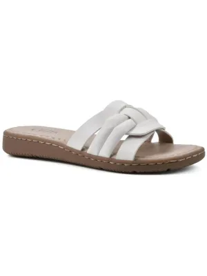 Cliffs By White Mountain Squarely Sandal Women's 8.5 White Slip-On Slide KHD585