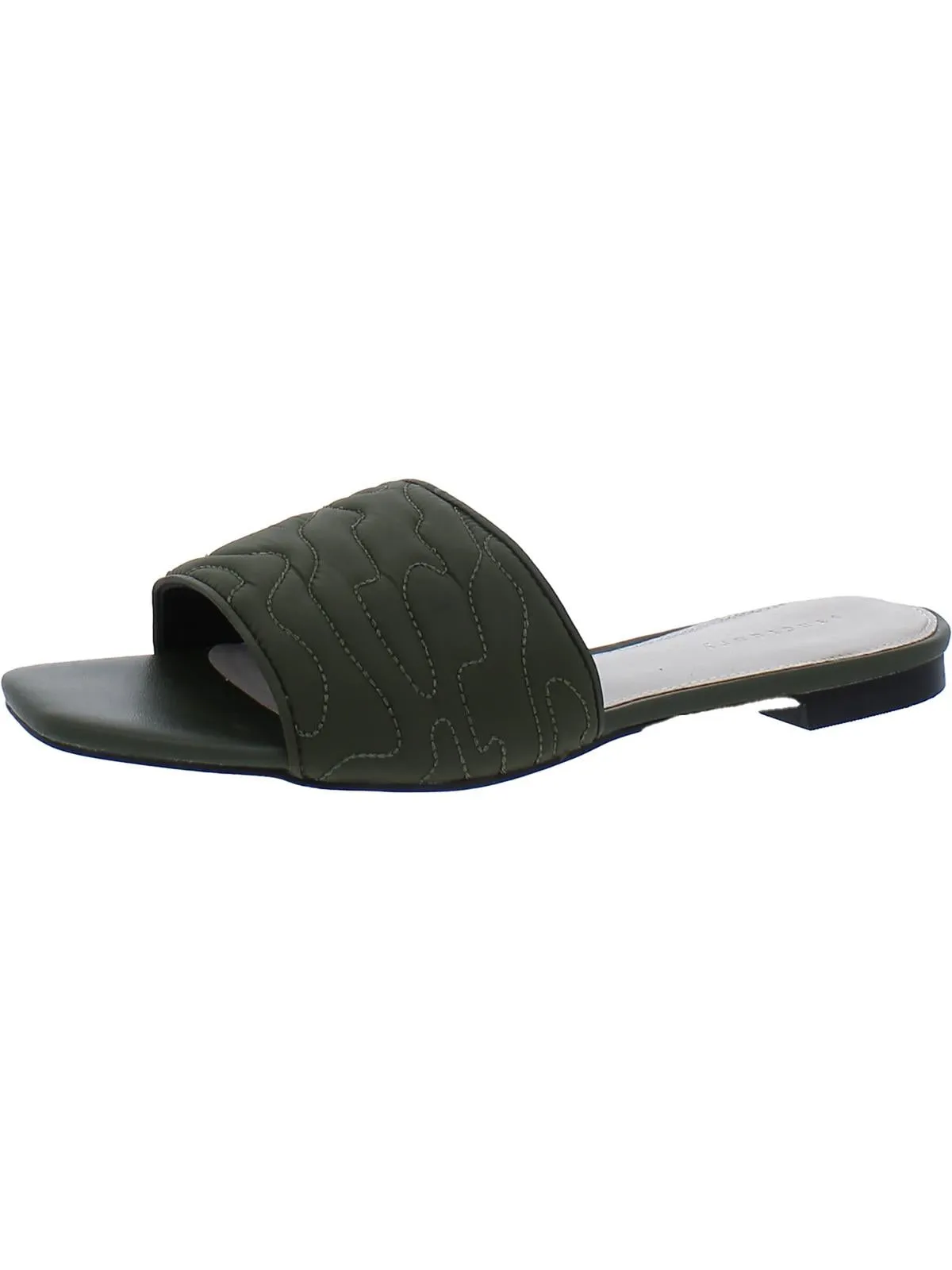 Club 2.0 Womens Leather Quilted Slide Sandals