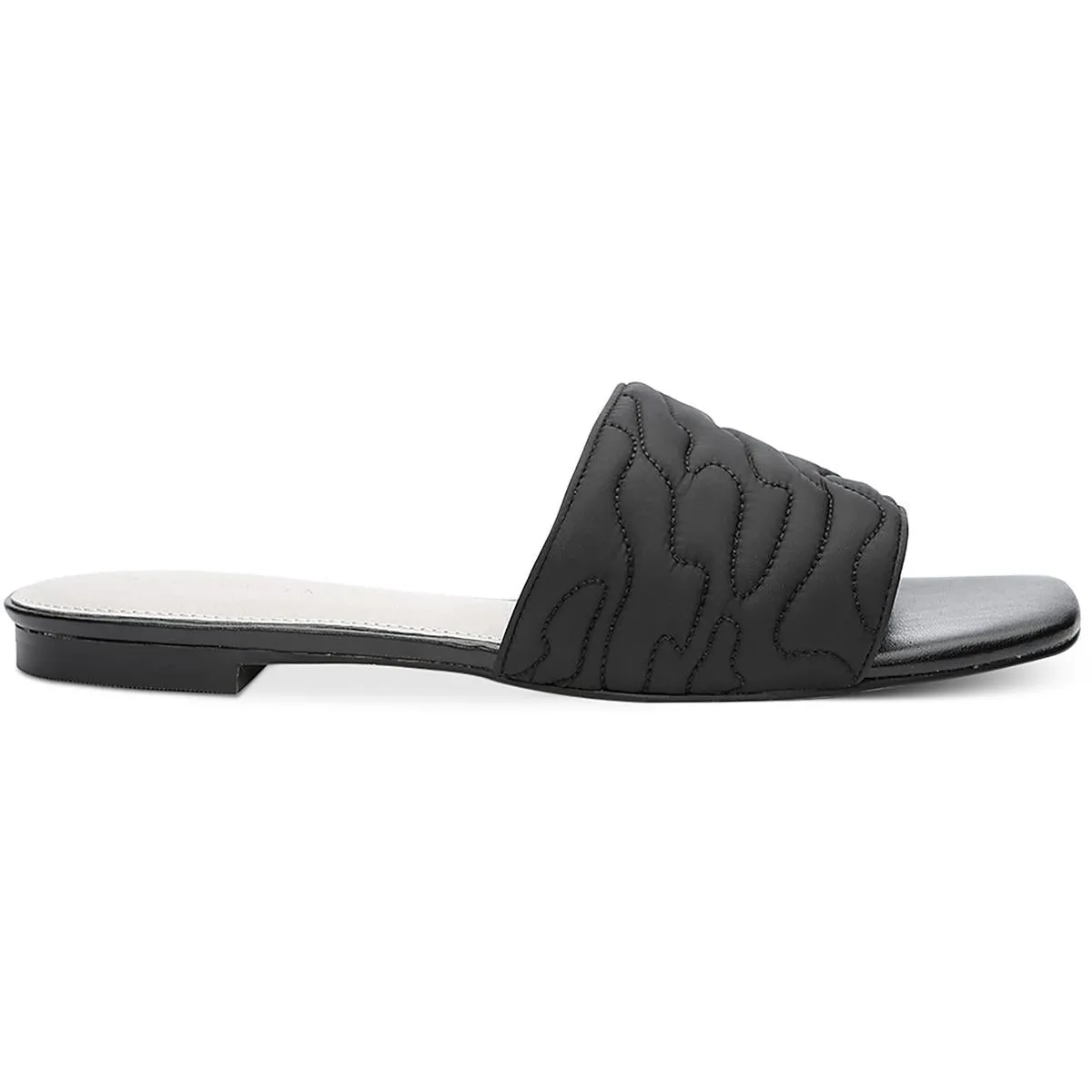Club 2.0 Womens Leather Quilted Slide Sandals