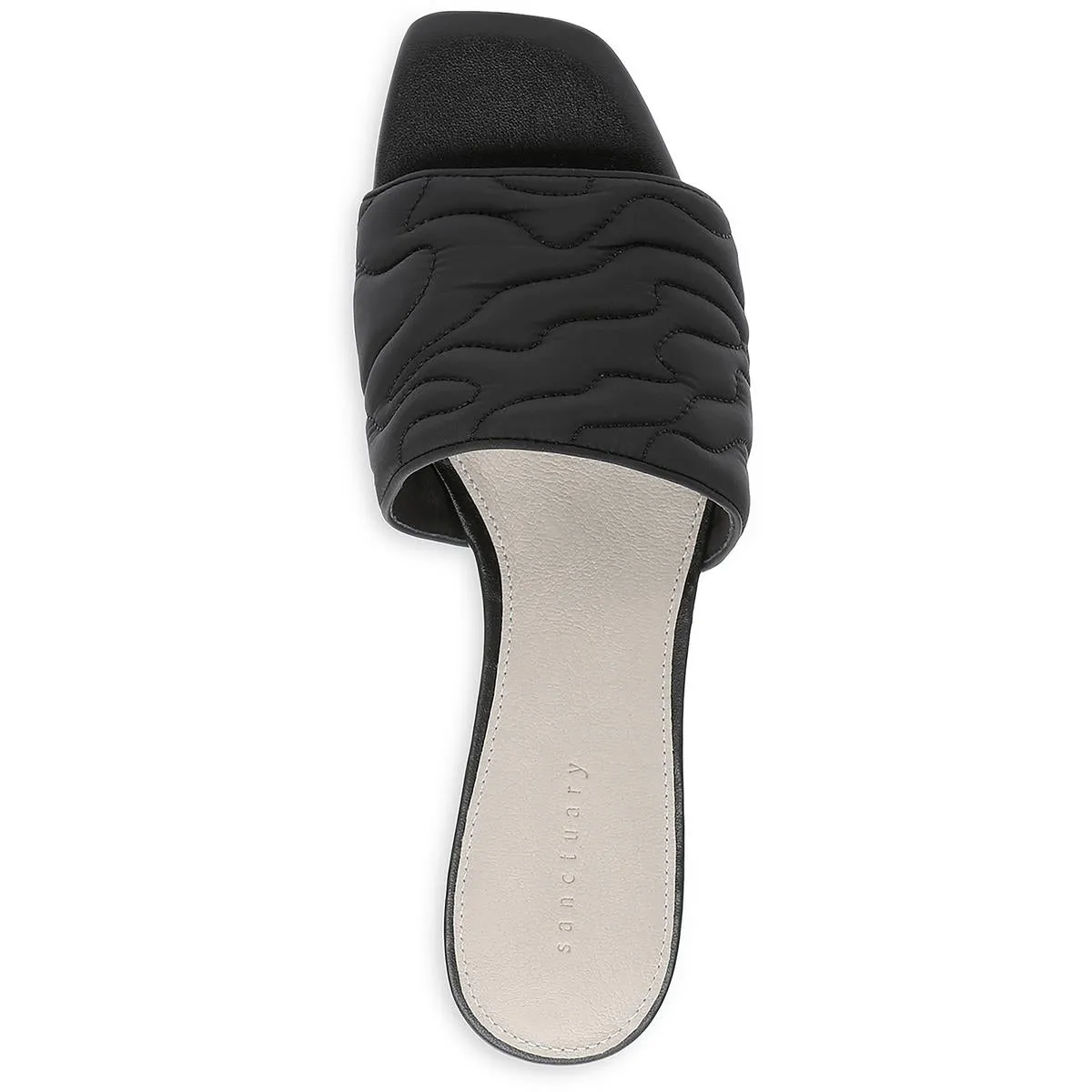 Club 2.0 Womens Leather Quilted Slide Sandals