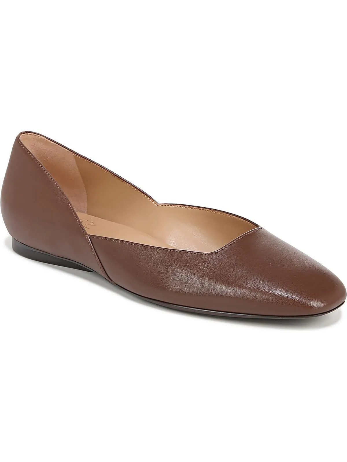 Cody Womens Leather Slip On Ballet Flats