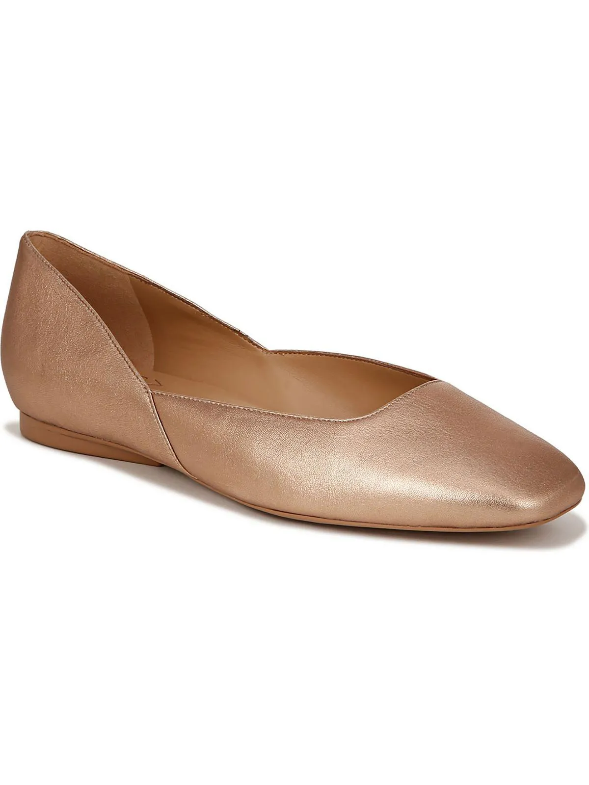 Cody Womens Leather Slip On Ballet Flats