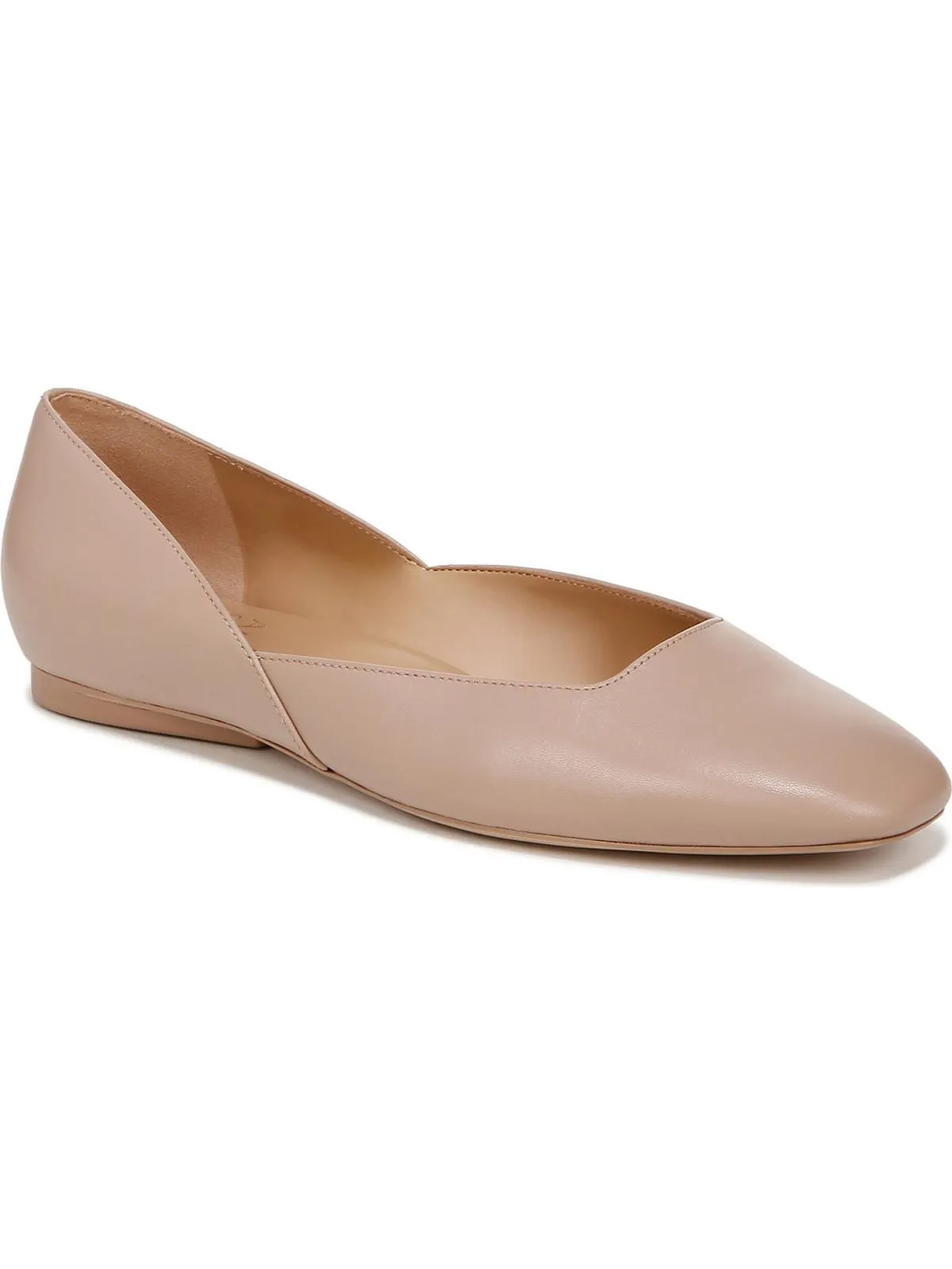 Cody Womens Leather Slip On Ballet Flats