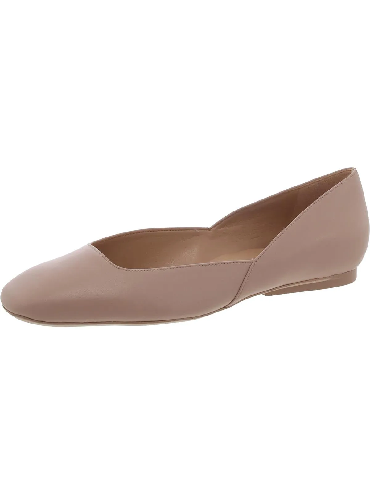 Cody Womens Leather Slip On Ballet Flats