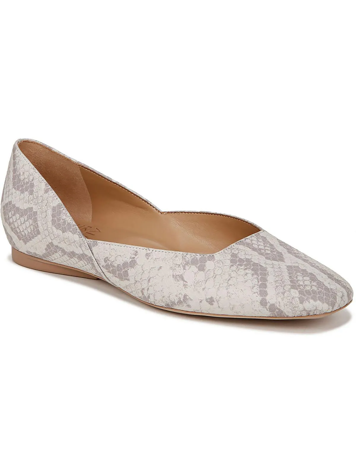Cody Womens Leather Slip On Ballet Flats