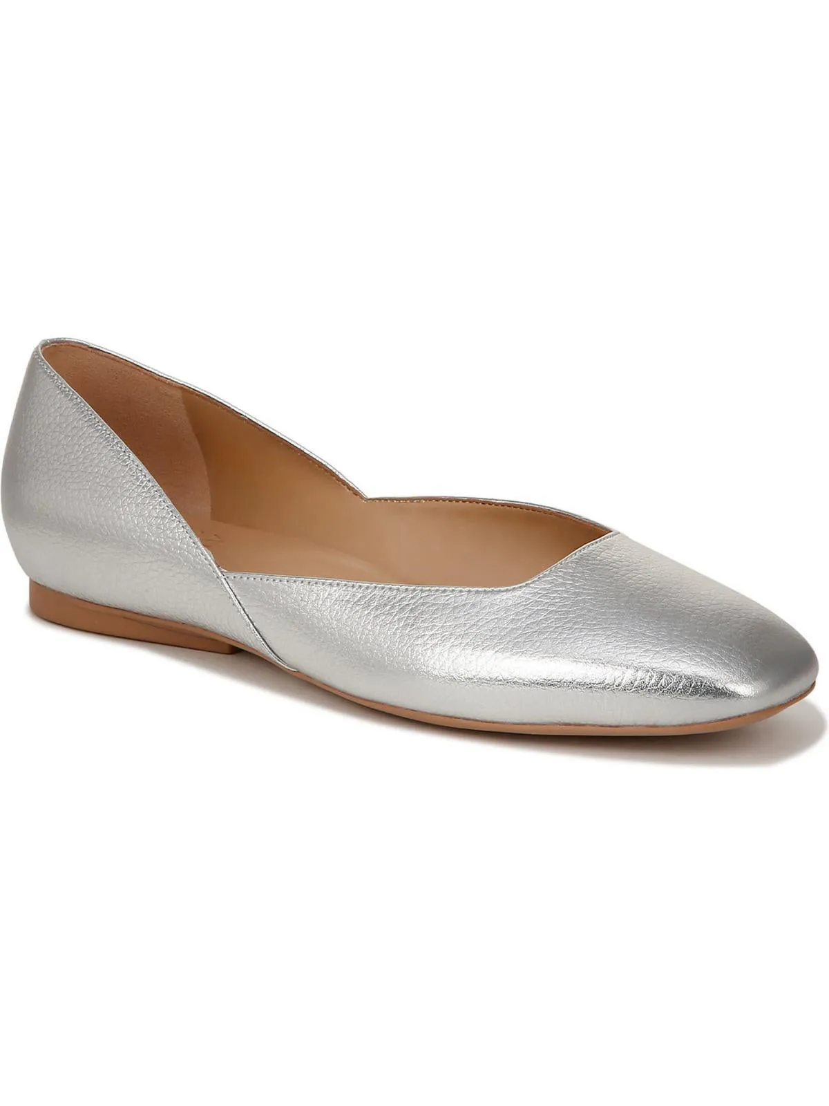 Cody Womens Leather Slip On Ballet Flats