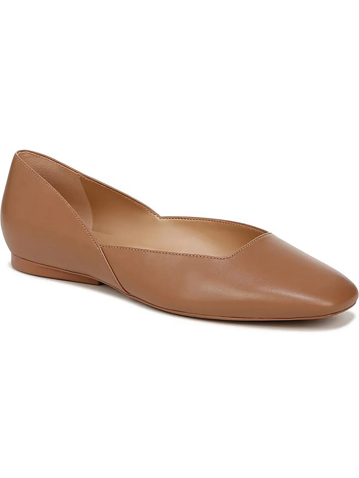 Cody Womens Leather Slip On Ballet Flats