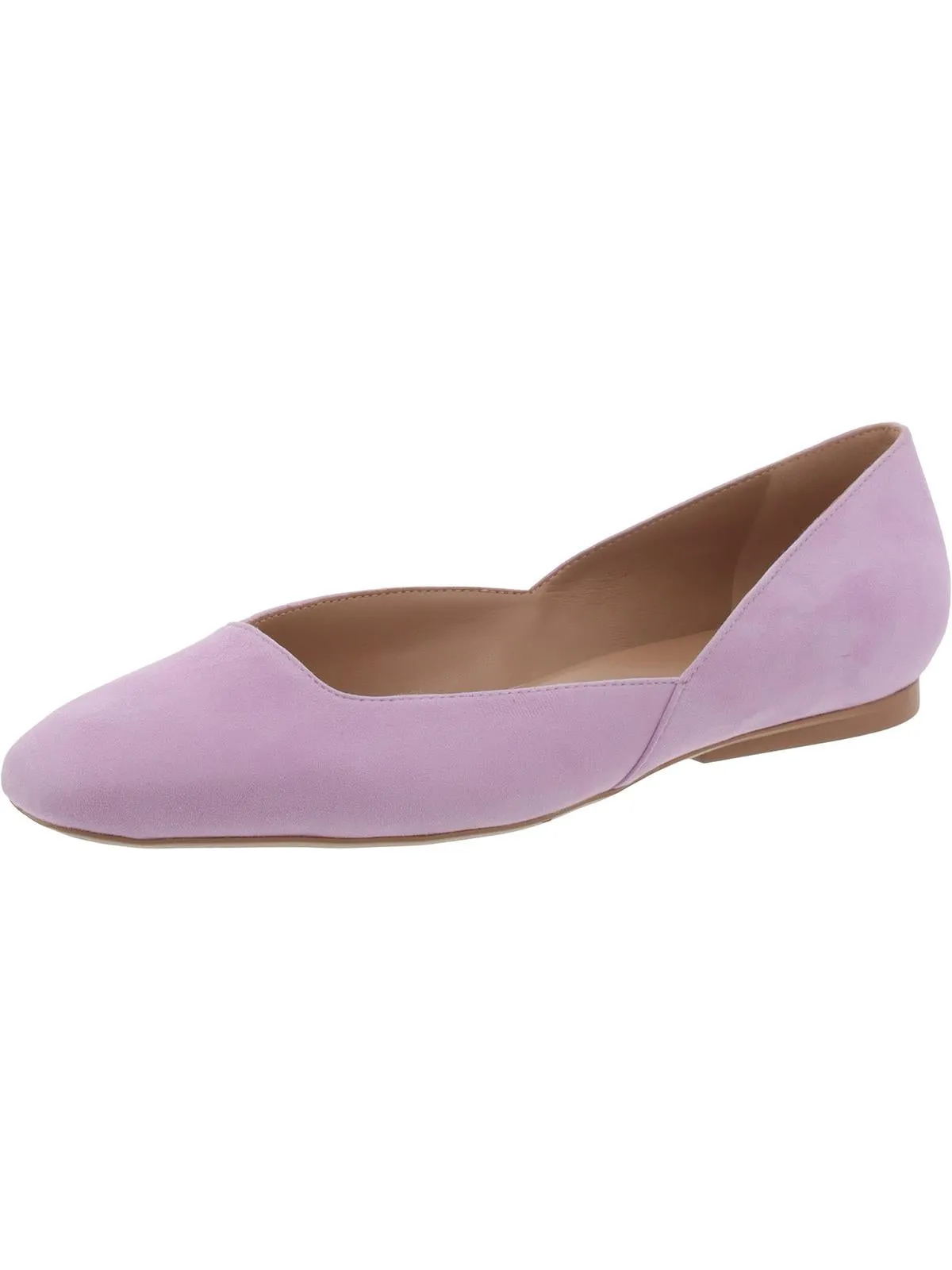Cody Womens Leather Slip On Ballet Flats
