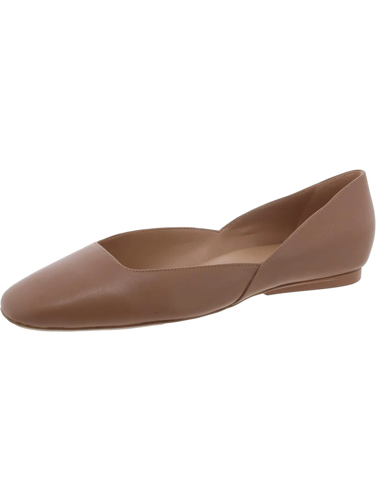 Cody Womens Leather Slip On Ballet Flats