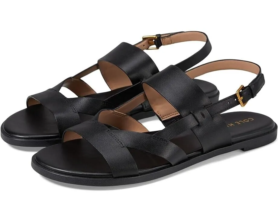 Cole Haan Fawn W30284 Sandals Women's US 9.5 Black Ankle Strap Slingback VDA324