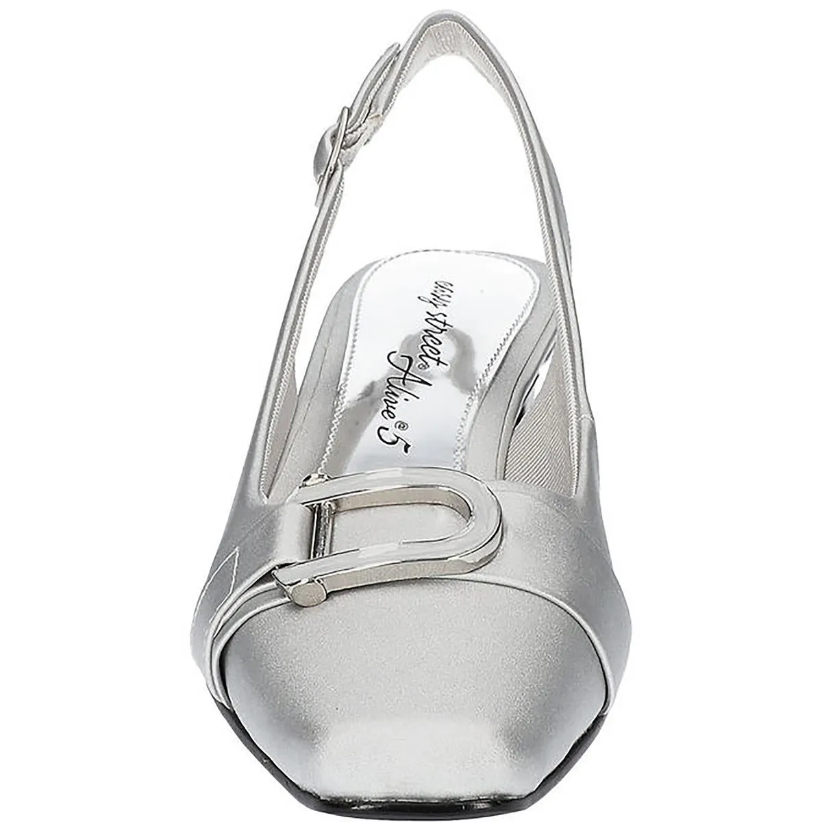 Connie  Womens Square Toe Patent Heels