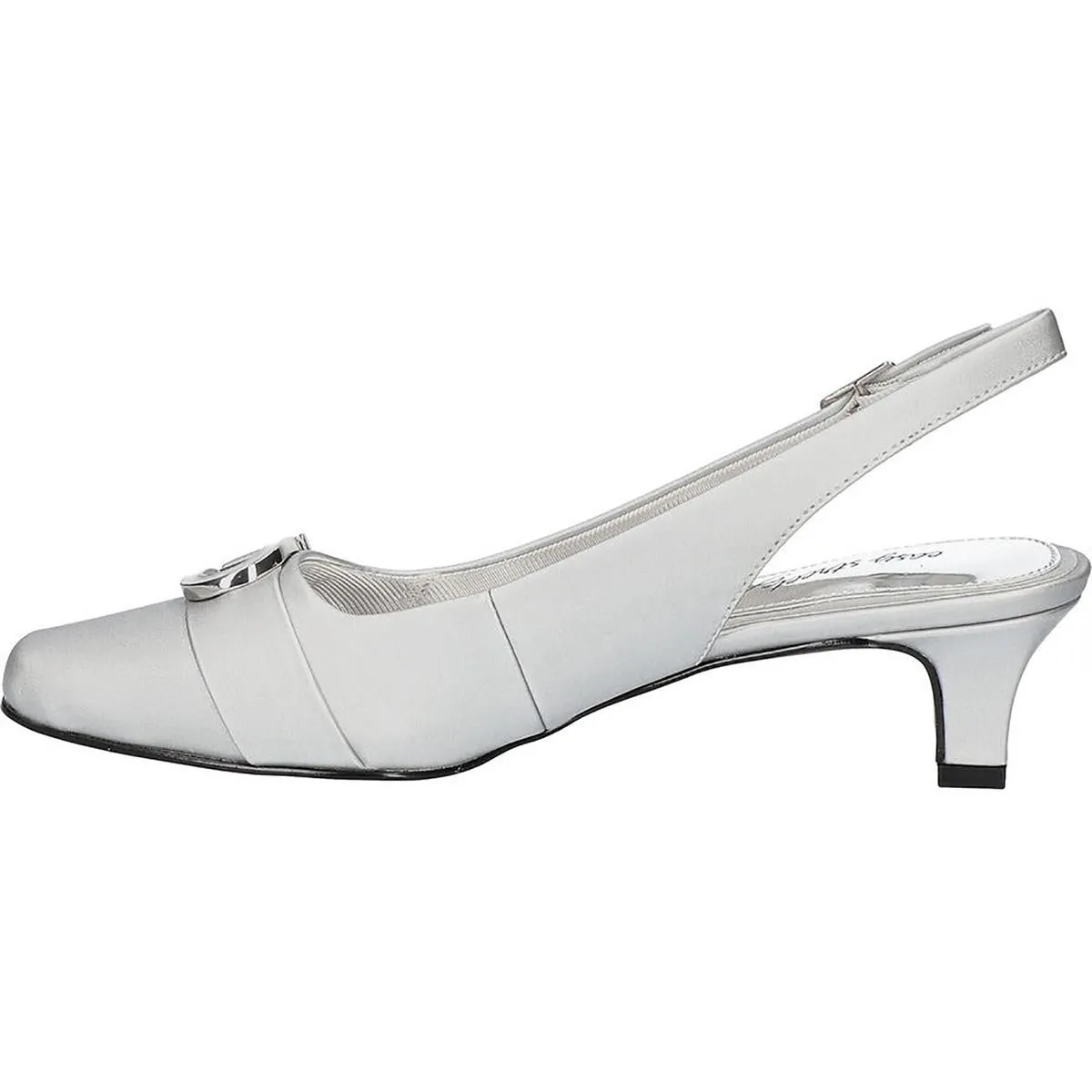 Connie  Womens Square Toe Patent Heels