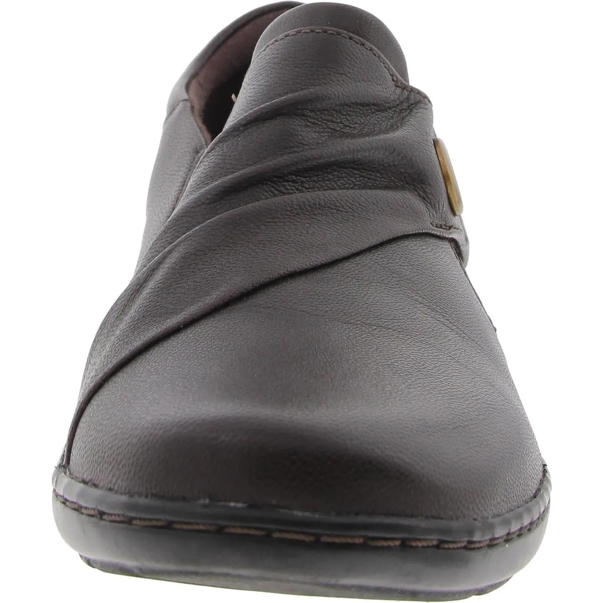 CORA AUBRIE Womens Laceless Faux Leather Flat Shoes