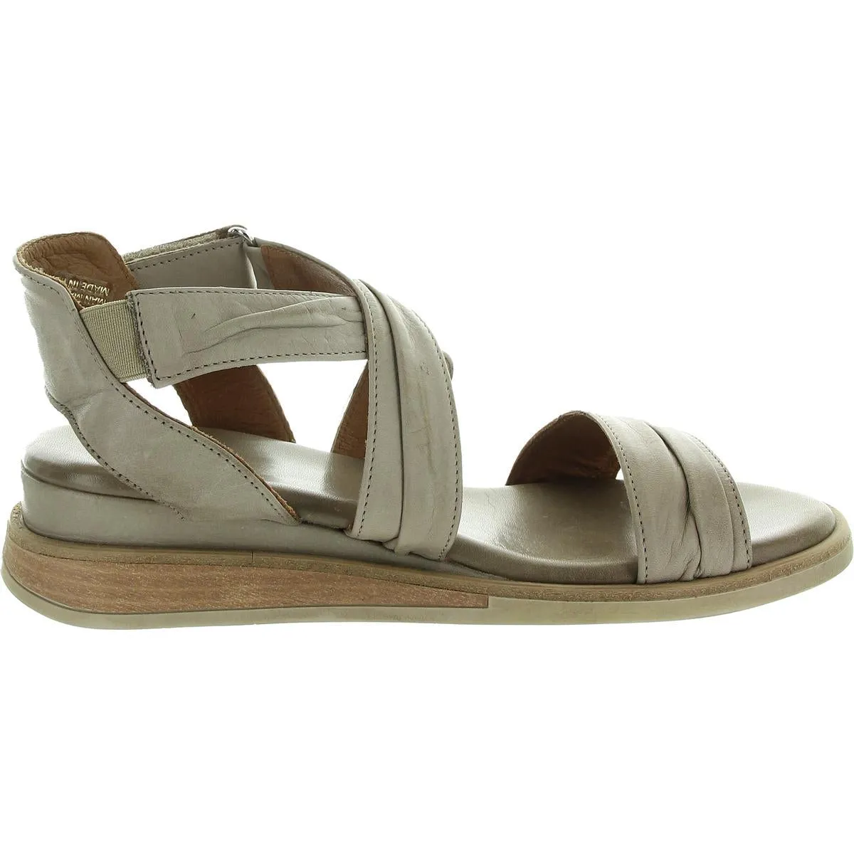 Corneilius Womens Leather Criss-Cross Strappy Sandals