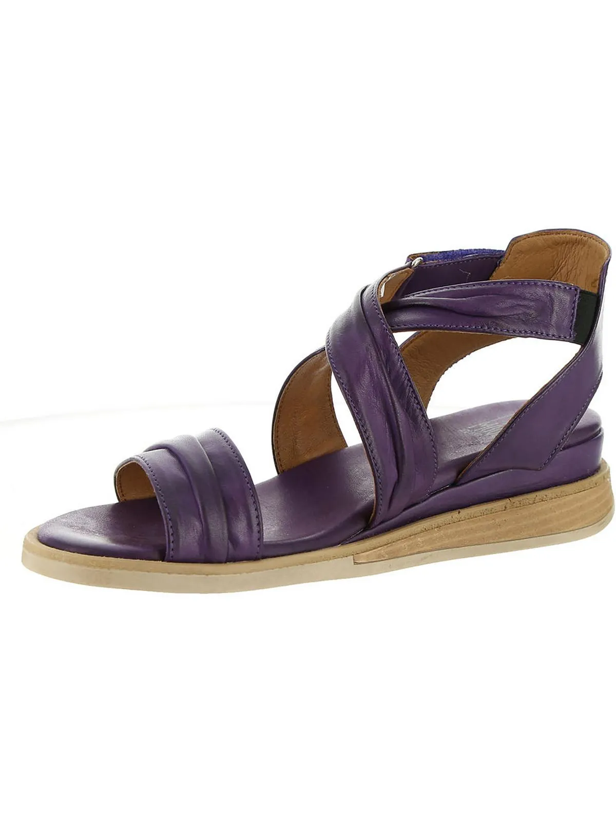Corneilius Womens Leather Criss-Cross Strappy Sandals