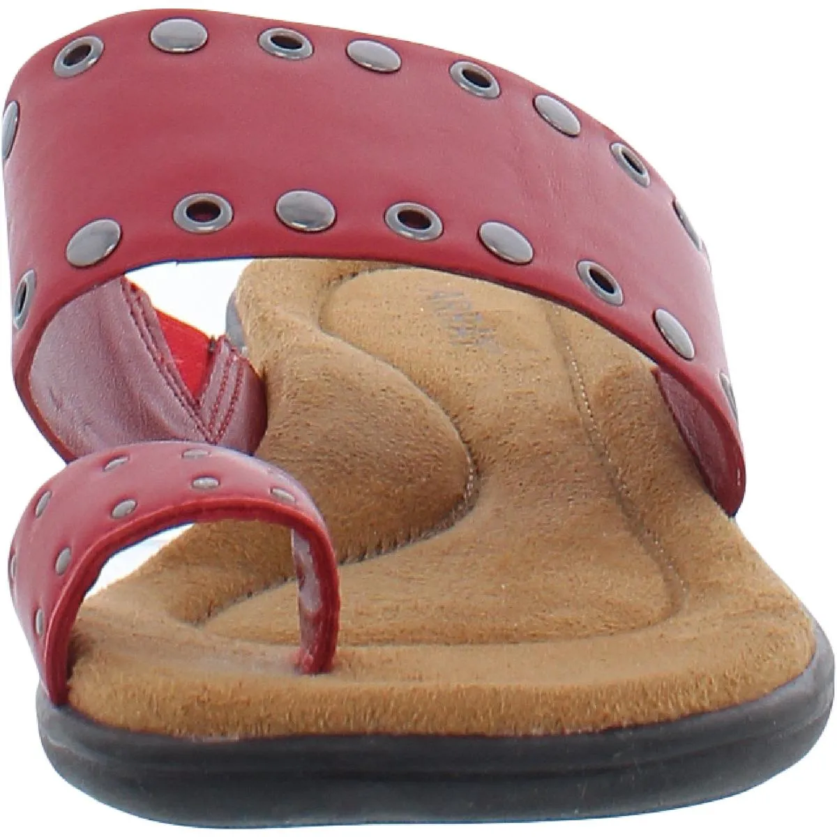 Coronado Womens Leather Embellished Slide Sandals