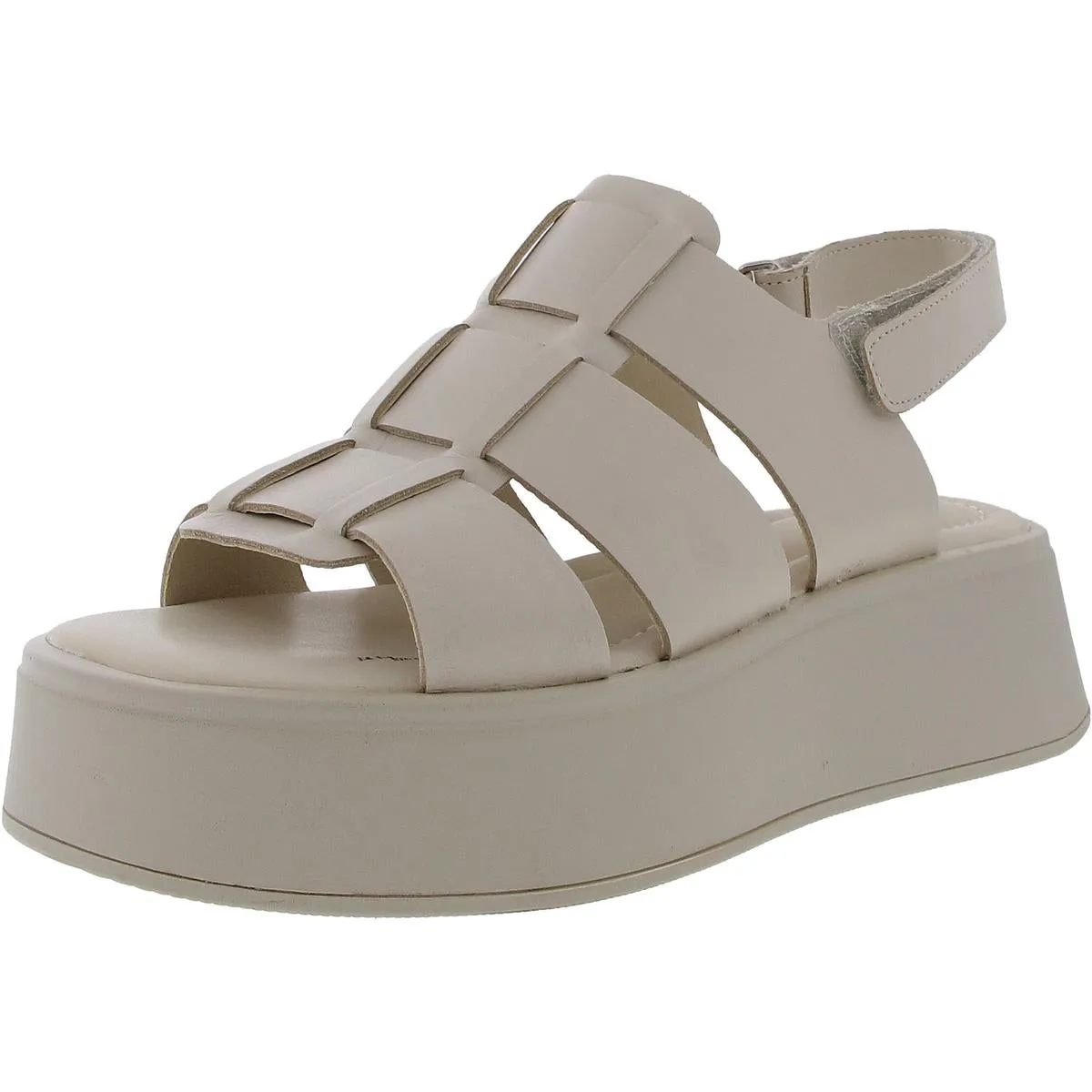 Courtney Womens Leather Ankle Strap Platform Sandals